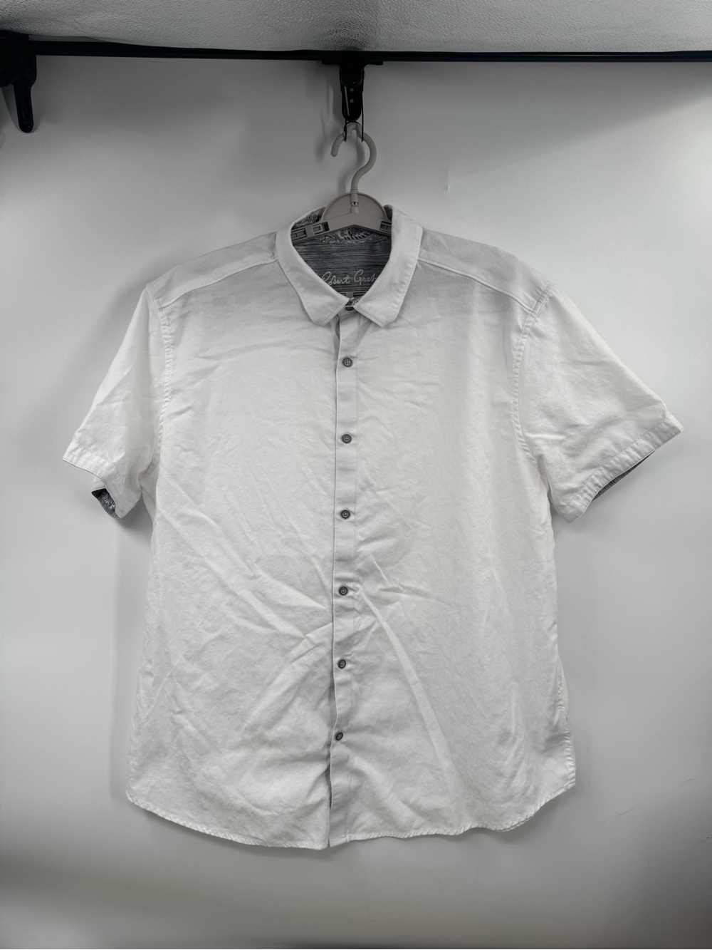 Robert Graham Geometric Floral Paisley Diamond Print Short Sleeve White 3XL